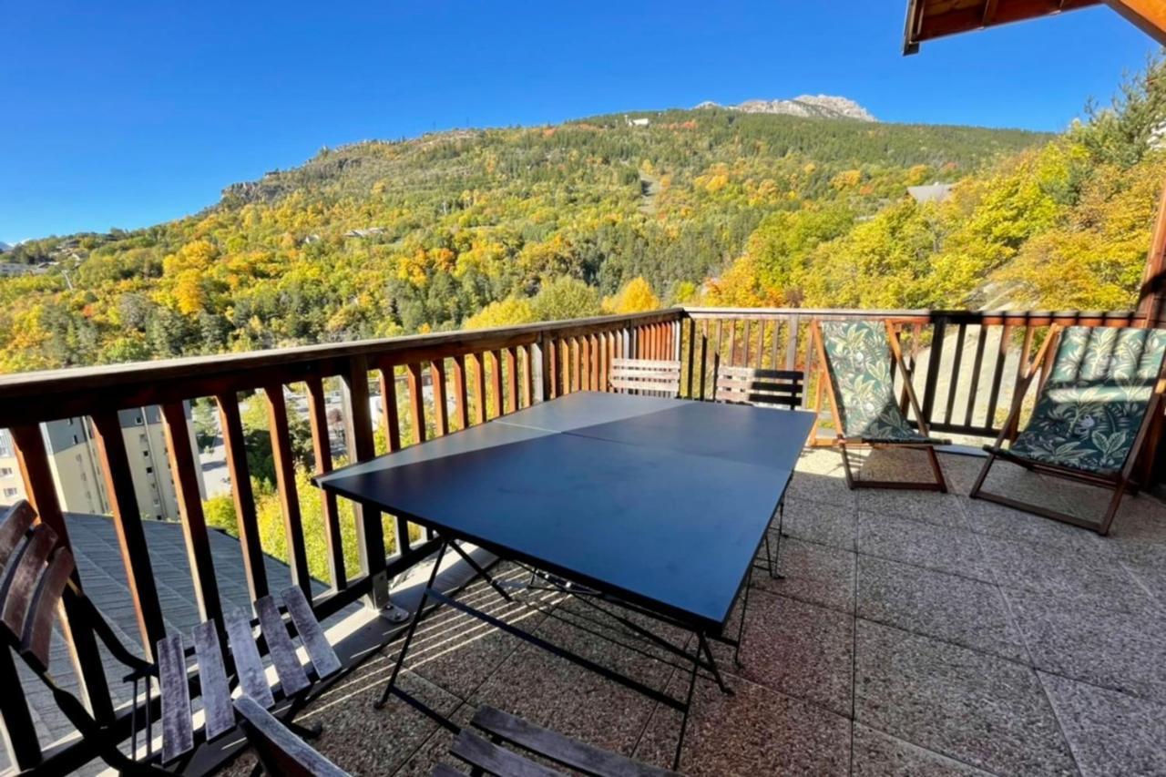 Large Chalet With Terrace And View In Briancon Apartment ภายนอก รูปภาพ